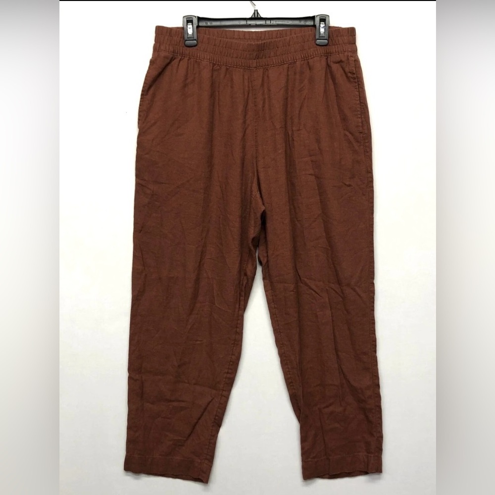 Old Navy Linen/Rayon Pants Brown/Rust Size L